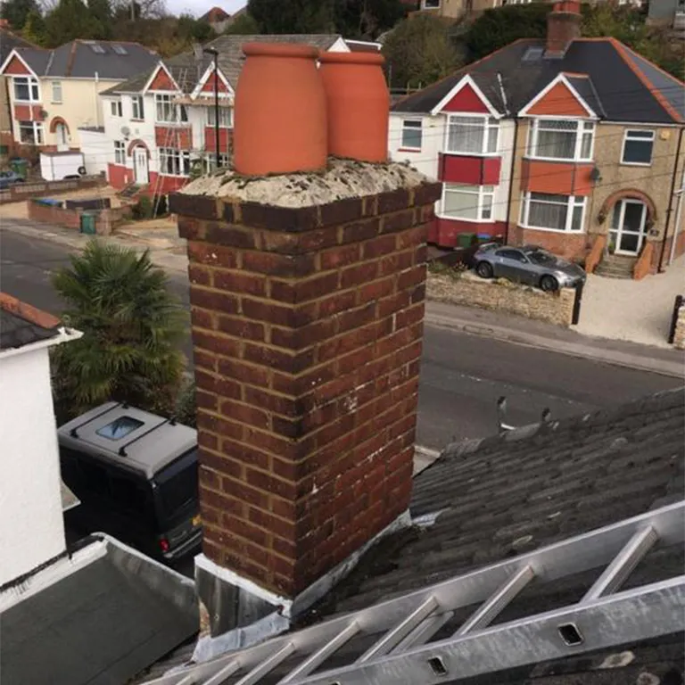Chimney on roof